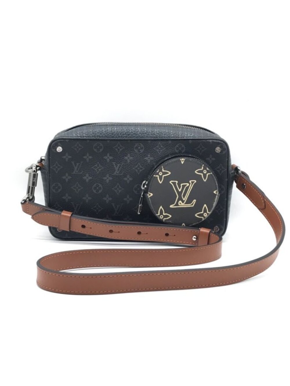 Louis Vuitton Monogram Eclipse Volgaon Strap Shoulder Bag Price Negotiation